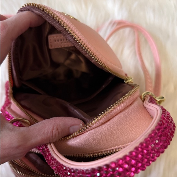 Pink Rhinestone Backpack Purse - Picture 7 of 7